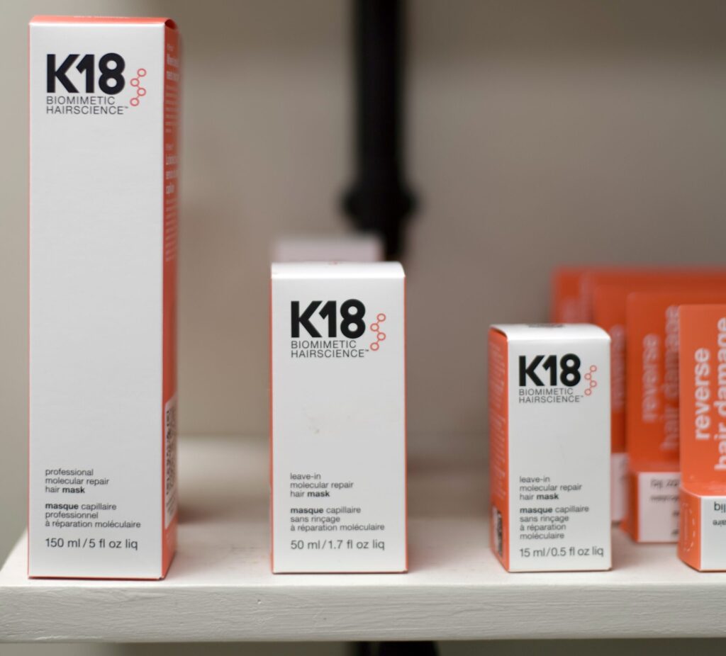 A photo of K18 Hair Treatment products at Jenny's Salon