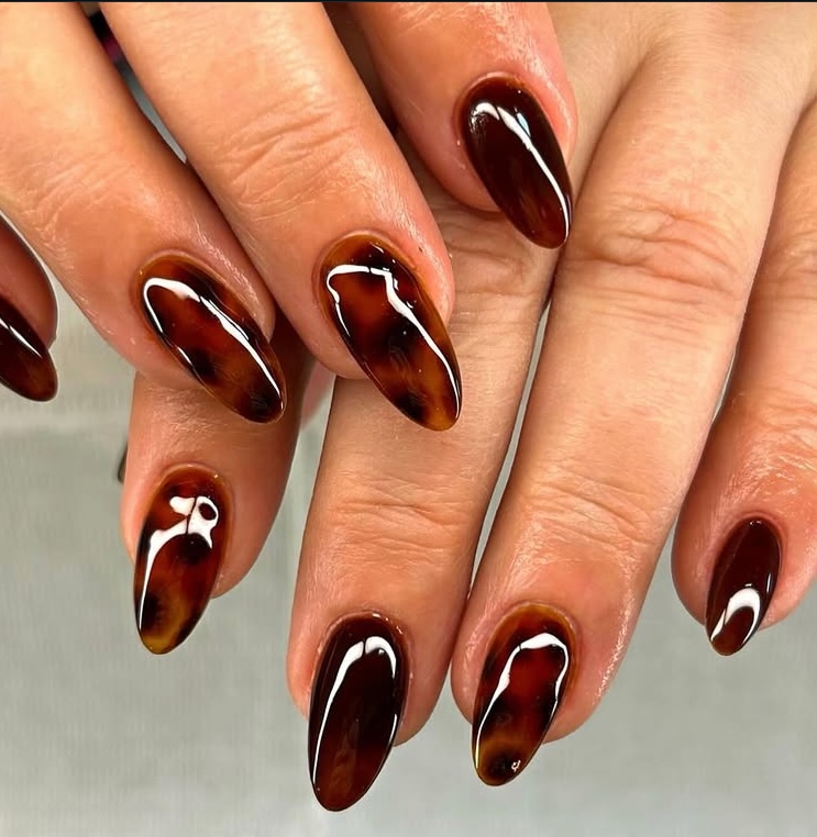 Photo of Tortoise Shell Nail Art at Jenny's Salon in Mechanicsburg, PA