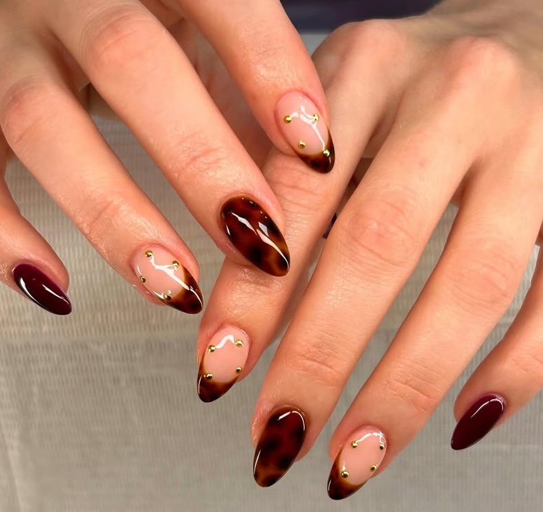 Photo of Tortoise Shell Nail Art at Jenny's Salon in Mechanicsburg, PA