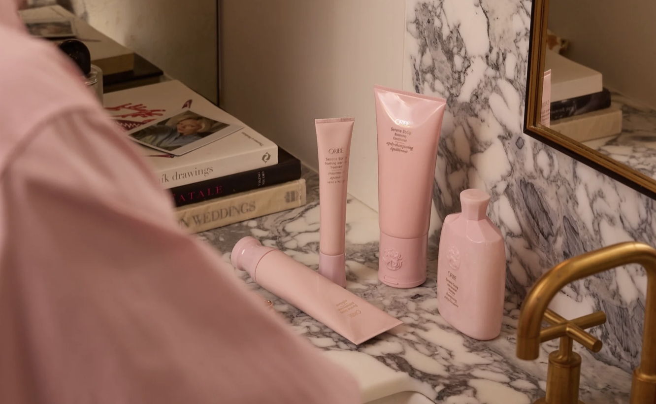 A photo of hair care products that help with sensitive scalp